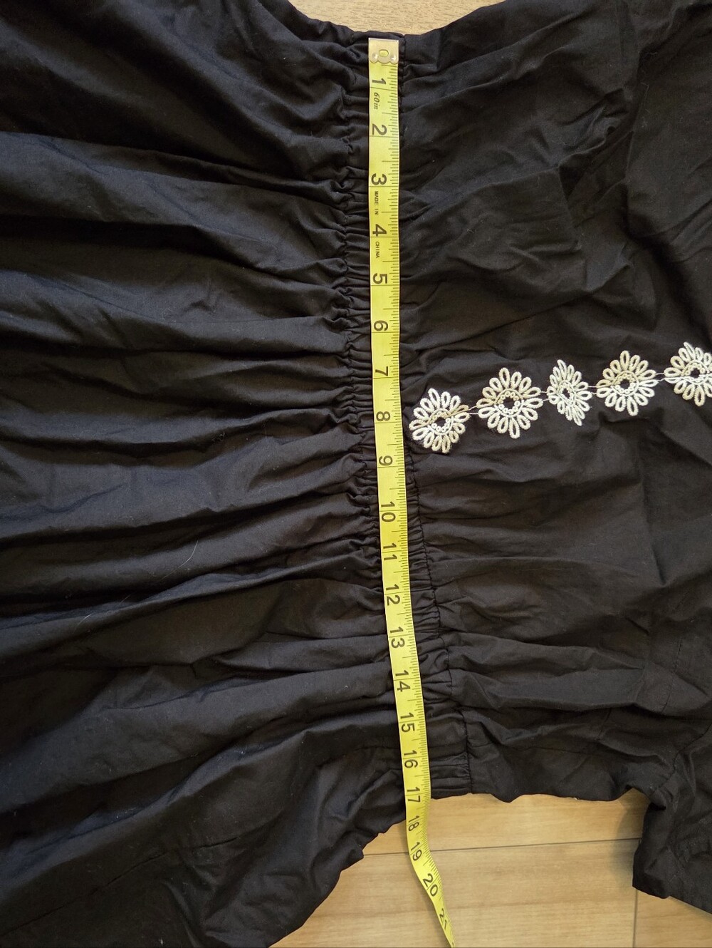Lane Bryant Black Embroidered Midi Dress with White Floral Detail - Picture 7 of 7